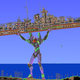 Illustration for article titled Someone Turned A iTerraria/i Map Into An Evangelion Holding A Warship